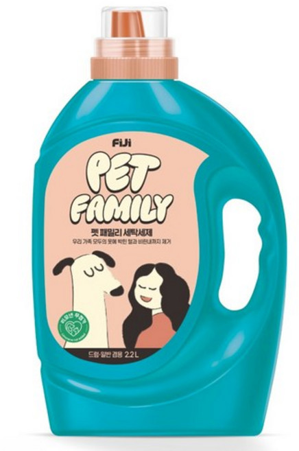 피지 펫 패밀리 액체 세탁세제 일반드럼 겸용 본품, 2.2L, 3개