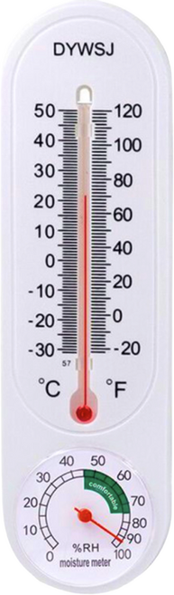 레트로 아날로그 벽걸이 온습도계 온도 습도 플라스틱 수은