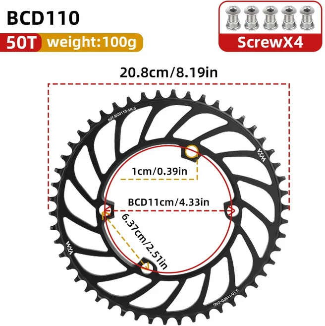 시마노 울테그라 자전거 체인링 105 R7000 R8000 11 단 50T 52T 53T 34T 36T 39T 로드 110BCD 크랭크 크라운