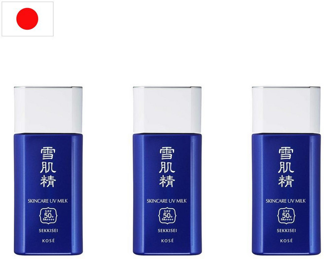 일본 설기정 sekkisei 세이키세 선크림 UV 밀크 SPF50+ 60g 3개