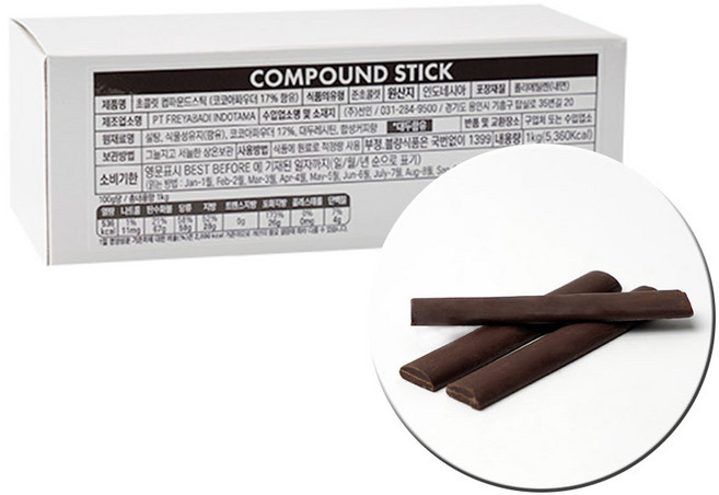 선인 초콜릿 컴파운드 스틱 1kg, 1개
