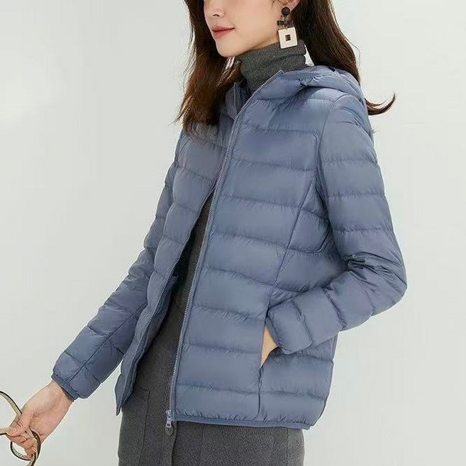 女款連帽羽絨服 輕便薄款 90%白鴨絨 秋冬新款