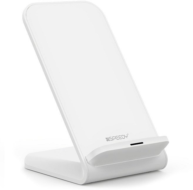 스피디 15W 고속 무선충전 거치대, 화이트, 1개