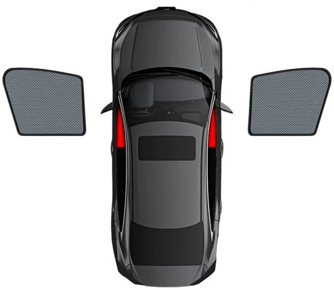 【DriveX】保固兩年 sgs不含甲醛 TOYOTA YARIS 磁吸式遮陽簾 豐田汽車專用 隔熱抗UV, 1個, 前窗2片,2014年式之前【小鴨】, 前窗2片