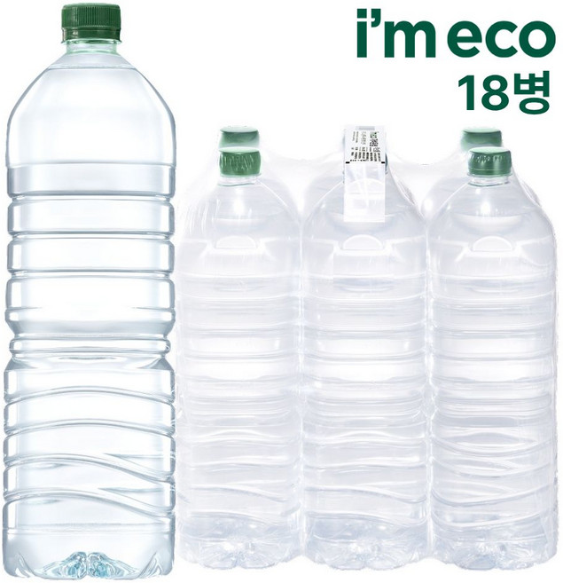 아임에코 가벼운샘 무라벨 생수 2L x 18병, 18개