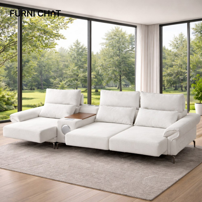 퍼니챗 몬스터 3인용 4인용 5인용 코너형 6인용 코너형 코모도 패브릭 전동 리클라이너 슬라이드 모션소파, (즉시출고), 우퍼추가 X