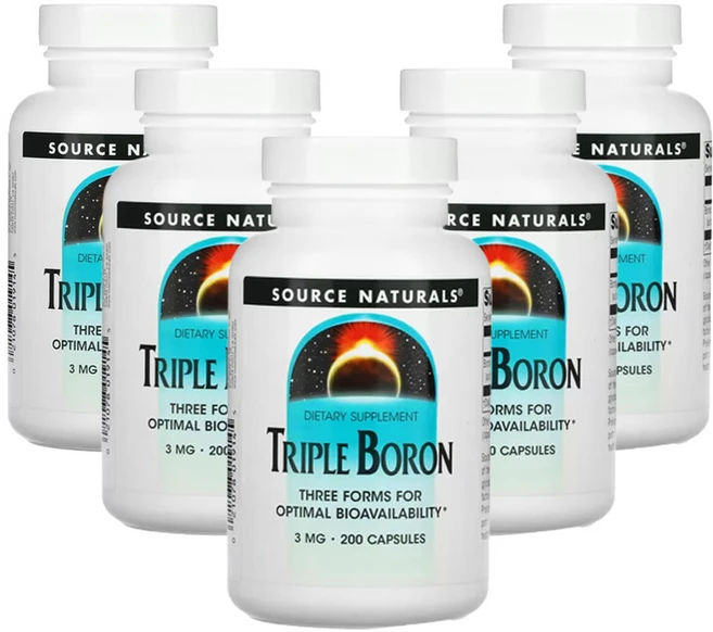 소스 네츄럴스 트리플 붕소 3mg 캡슐 200정, 5개 - 쿠팡