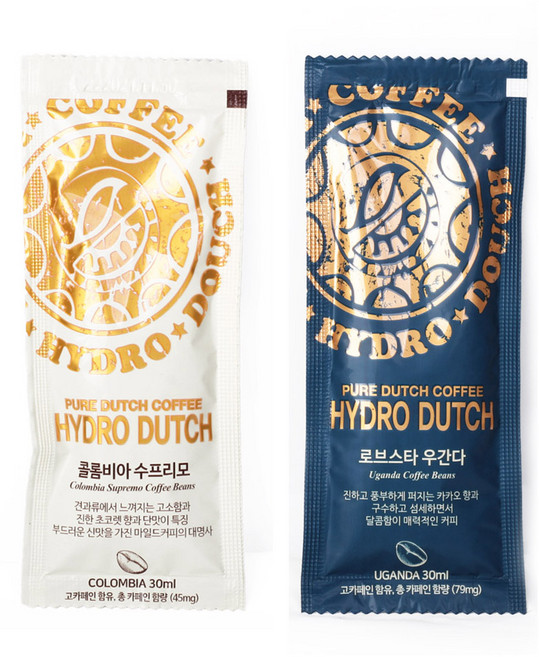 하이드로 더치커피 원액 콜드브루 (콜롬비아 수프리모 40팩 + 로브스타 우간다 40팩) 총 80팩 혼합세트, 1개