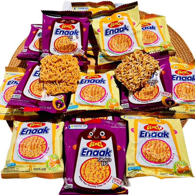 라면 과자 스낵 치킨맛 오리지날 16g12p + 스모크바베큐 14g12p 라면 과자, 1박스, 360g