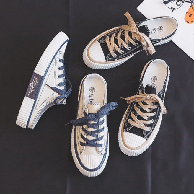 JHK 시그니처 뮬 스니커즈 뒷굽없는 슬립온