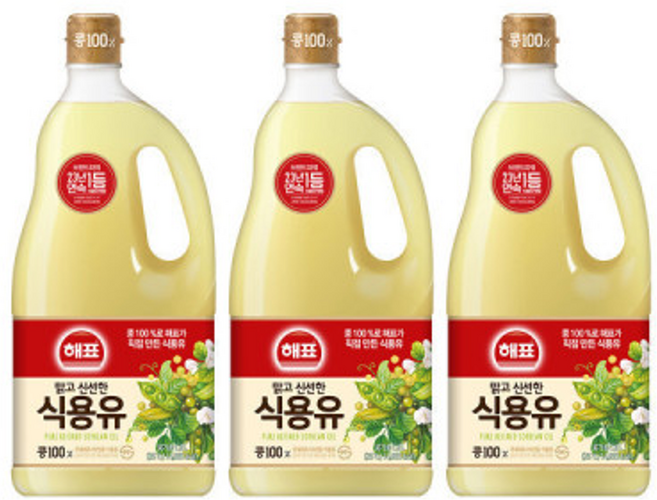 사조해표 식용유 1.8L x 3병, 3개
