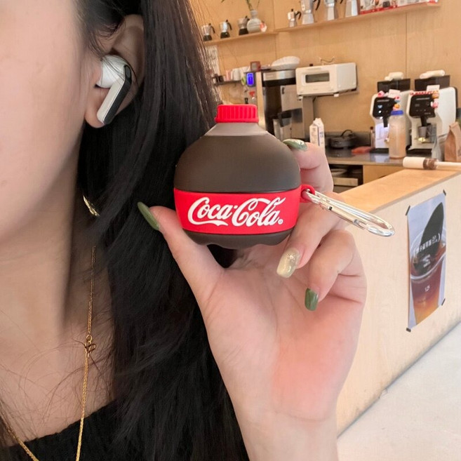 삼성 버즈4 / buds4 PRO 이쁘고 특이한 코카콜라 실리콘 케이스 카라비너 청소키트 증정, 1개, 0, 버즈4 / 버즈4 프로