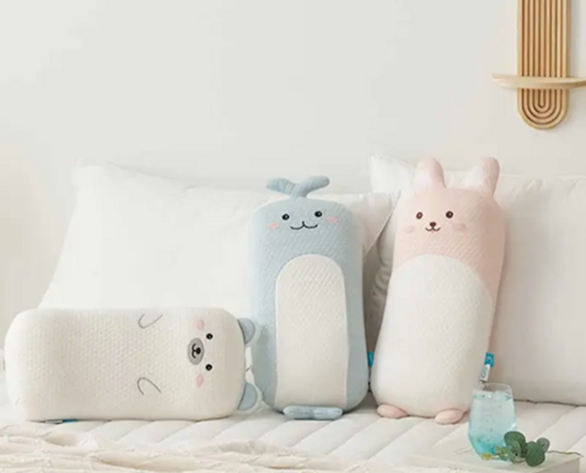 루마인 홈 쿨셸 동물 메모리폼 베개 1P, 토끼,돌고래,곰