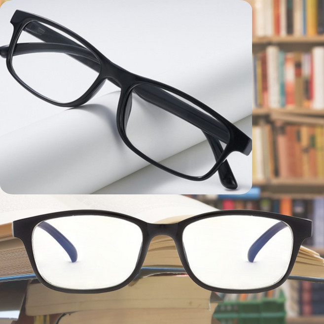 어르신 독서용 블루라이트 돋보기 경량 휴대용 안경테, 1개, DA-4264 블루라이트 차단안경-블랙