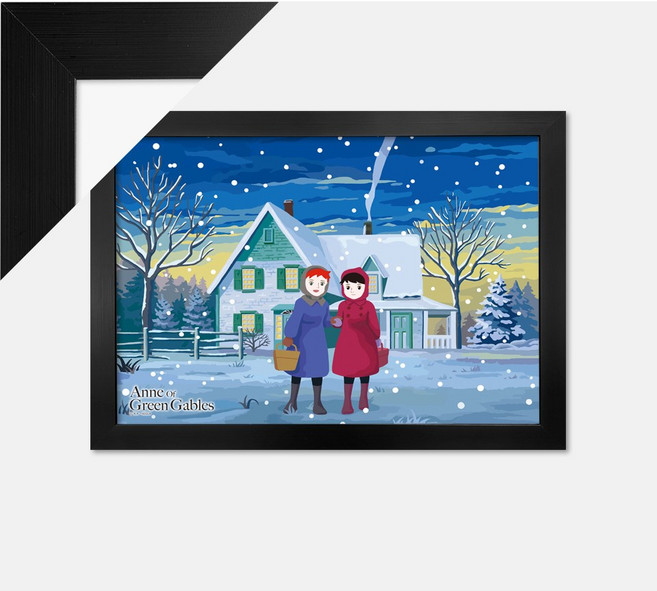 150피스 애니메이션 직소퍼즐 빨강머리앤 우리들의 겨울 HS201542, 퍼즐+슬림우드블랙 직소퍼즐액자포함, 1세트