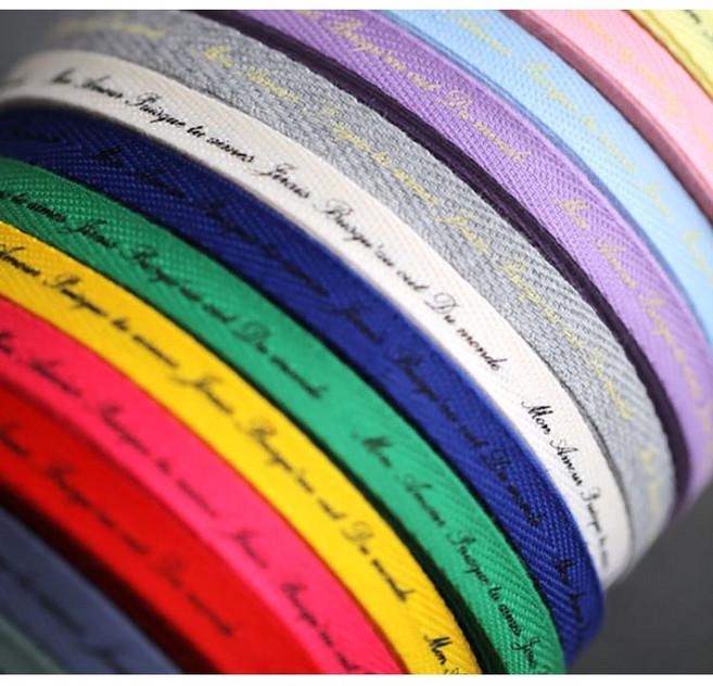 클래식 레터링 헤링본 리본 21색 필기체리본 포장DIY, 1개, #06 아이보리 - 3마(270cm)