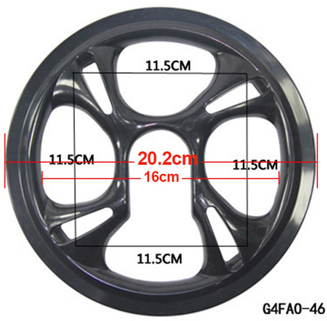 42T 44T 46T 48T 52T MTB 자전거 범용 크랭크 커버 캡 체인링 세트 체인 휠 가드, 02 G4FAO-46T, 1개