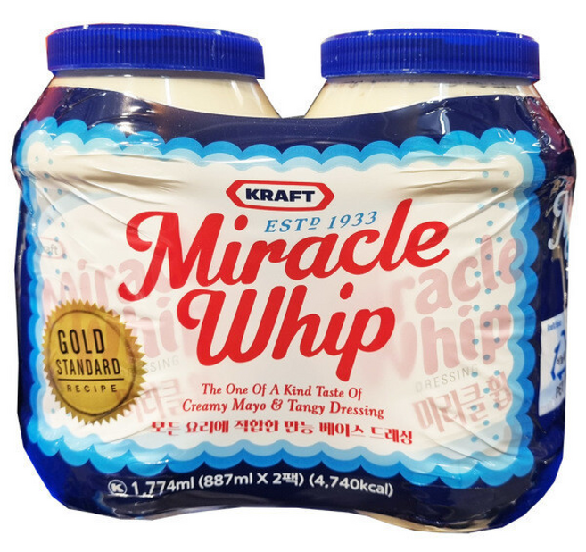 크래프트 미라클 휩 드레싱, 2개, 887ml