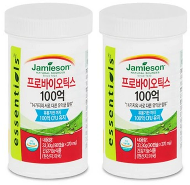 자미에슨 프로바이오틱스 370mg x 90캡슐 2병, 90정, 2개 - 쿠팡