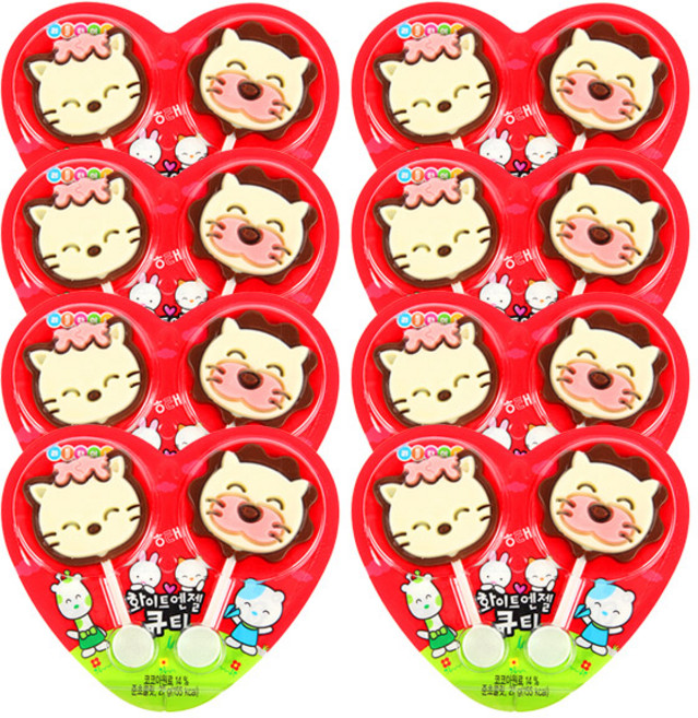 해태 화이트엔젤 큐티 27g 색상 랜덤 초콜릿, 8개