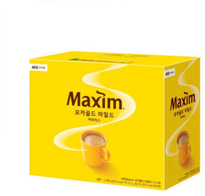 맥심 모카골드 마일드 커피믹스, 12g, 1개입, 400개