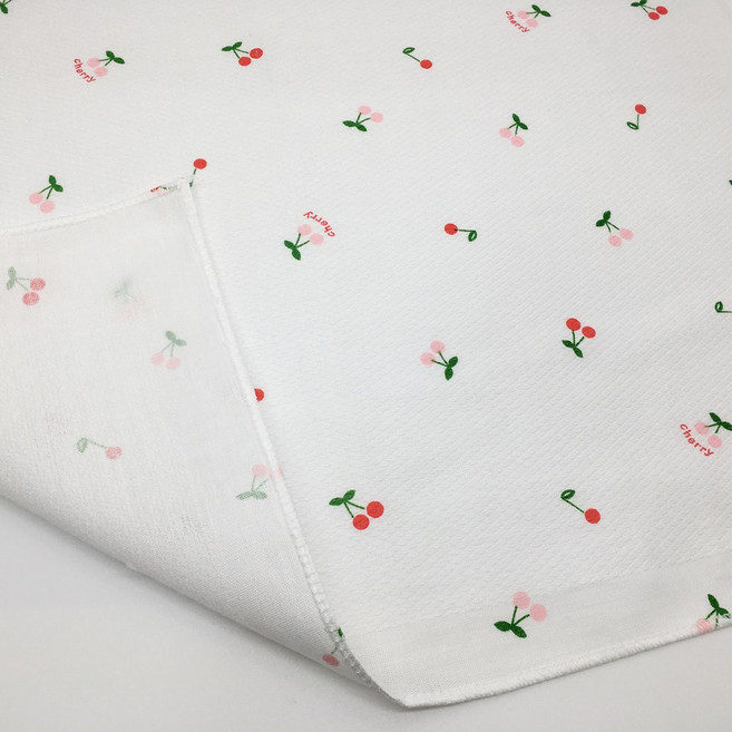 국산 순면 무형광 엠보면 나염 가제 손수건 총10장, 25.체리썸, 10개