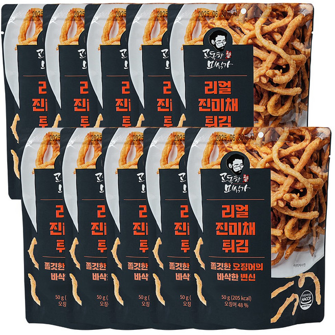 고독한미식가 국내가공 리얼진미채튀김 오징어튀김 맥주안주, 10개