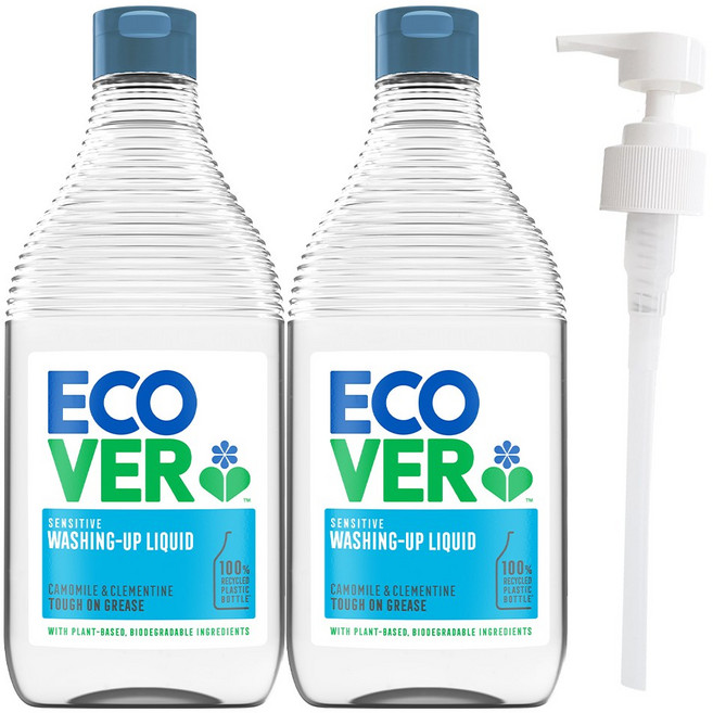 에코버 주방세제 450ml 2개 + 펌프 / 카모마일