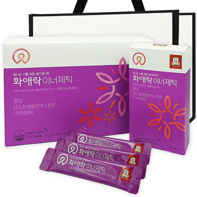 정관장 화애락 이너제틱 홍삼젤리 갱년기 선물 쇼핑백, 900g, 1개