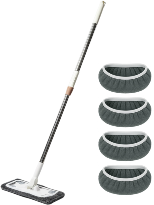 코코로이 가정용 밀대걸레 바닥청소 밀대걸레 + 빨아쓰는 극세사 커버 세트, 1개