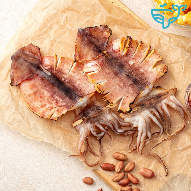 동해안 구룡포 반건조오징어 5미 피데기 마른오징어 쫄쫄이, 3개, 650g