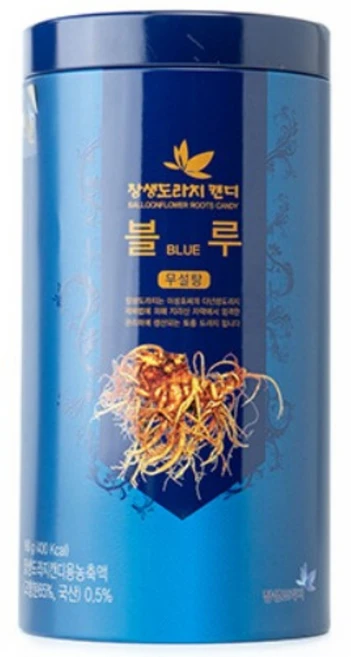 장생도라지 캔디 블루 / 2캔, 4g, 80개 - 쿠팡