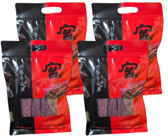 코스트코 궁 쇠고기 육포 280그램 궁육포 저염 우육포, 4개