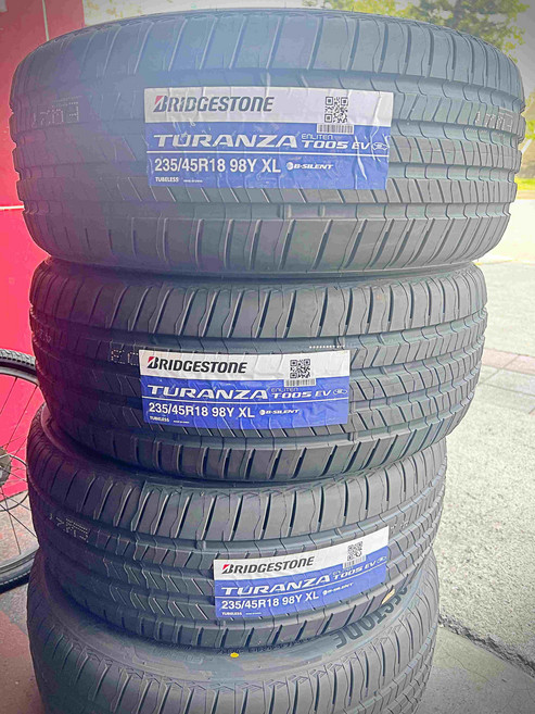 BRIDGESTONE 普利司通 TURANZA T005 EV輪胎 235/45R18 98Y XL 提升舒適度與降低噪音, 1個, 到店安裝