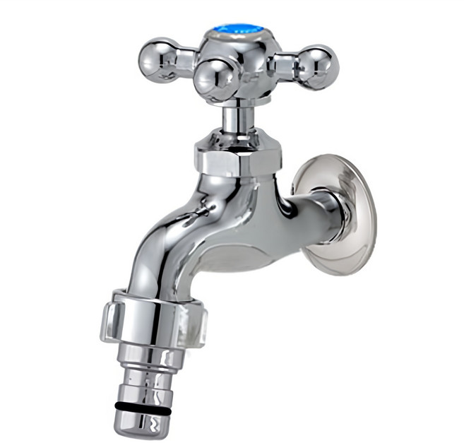 십자 커플링 수도꼭지 왕분리 냉수, 1개