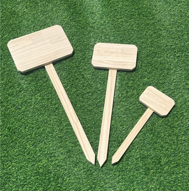 나무 팻말 텃밭 푯말 원목 화단 주말농장 어린이집 유치원 표지판 소형10cmx15cm, 소형(10x15cm)