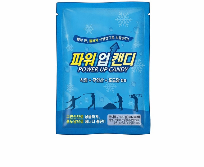 파워업캔디 식염캔디 포도당 혹서기 온열질환예방 폭염예방캔디 레몬맛 100g 1봉지, 1개