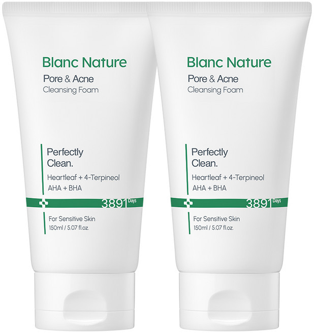 블랑네이처 여드름기능성 클렌징폼, 150ml, 2개