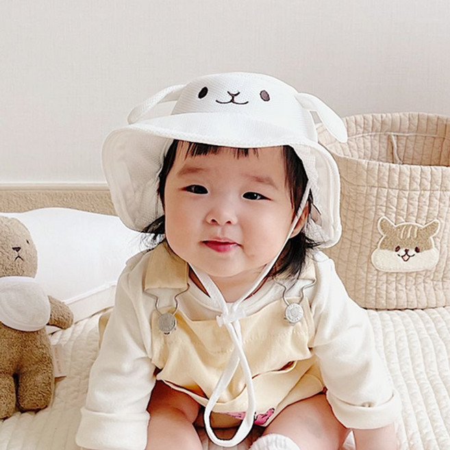 헬로미니미 아기 썬햇 강아지 아기모자