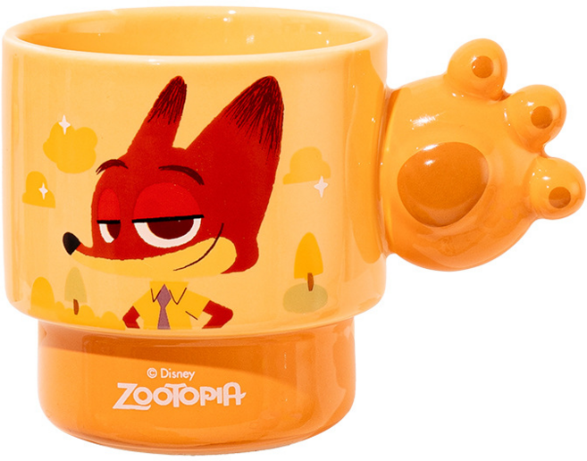 주토피아 주디 닉 머그컵 세트 예쁜 캐릭터 커플 커피잔 생일선물, 1세트