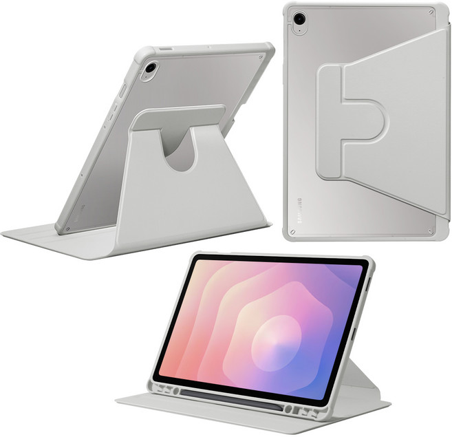 DANYCASE 아크릴 회전 가능 태블릿 커버 삼성 갤럭시 탭 케이스, 회색, 1개