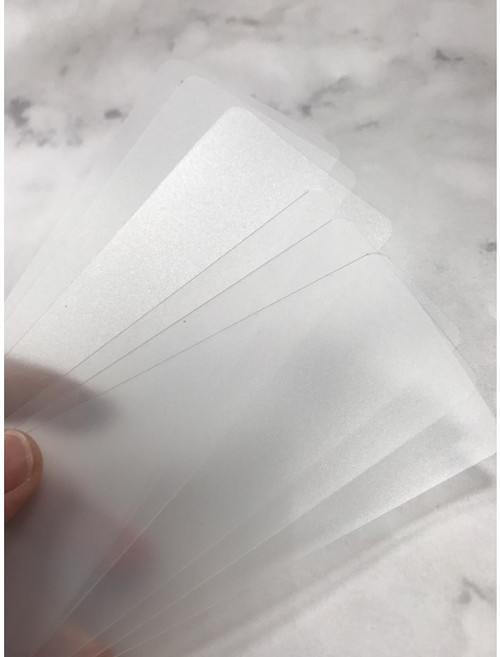 Fion 霧透明片/霧透PP片 厚0.3mm 紙膠帶分裝片/書籤透明片/小手卡/美甲展示片, 1個, 5x15cm-10片