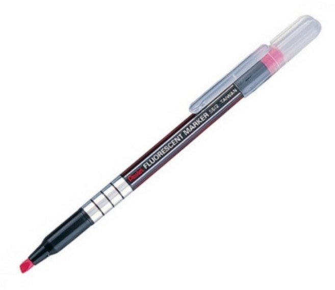 Pentel 飛龍 S512 單頭螢光筆 - 台灣製, 粉紅, 2個