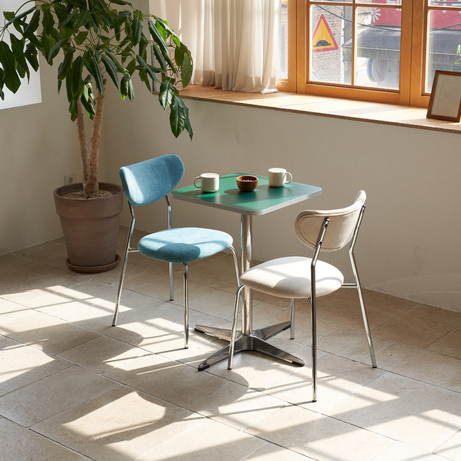 가구앤하우스 앙블리 디럭스 HPL MDF 실버 엣지 원형 사각 거실 식탁 테이블, 블랙, 600 사각, 화이트