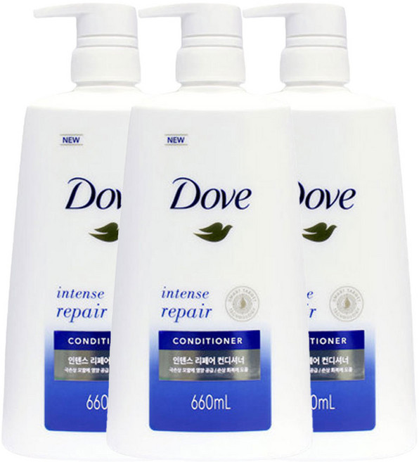 도브 인텐스 리페어 컨디셔너, 660ml, 3개