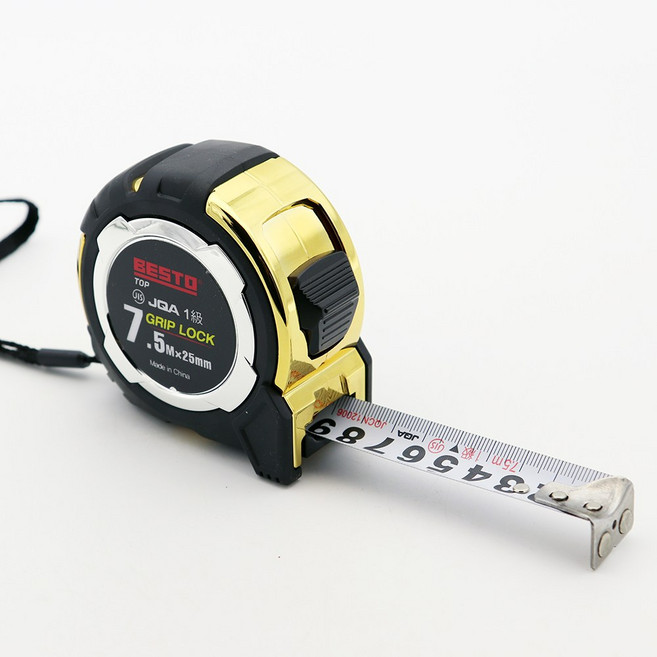 베스토 그립락 스톱형 양면 줄자 7.5Mx25mm G25-75J, 1개