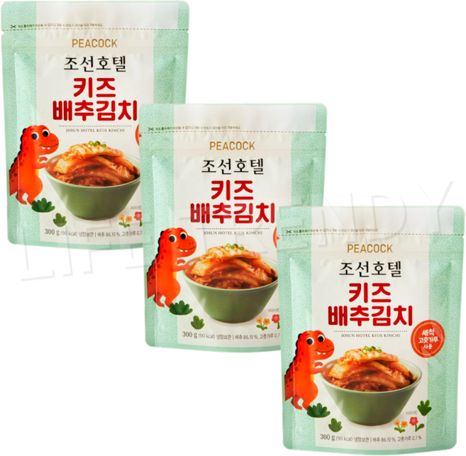 피코크 조선호텔 키즈 배추김치 300g X 3개(냉장), 3개