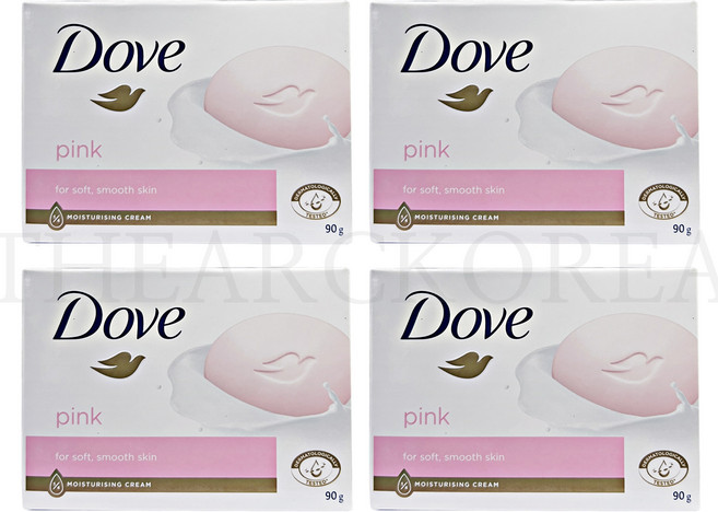 도브 뷰티바 핑크 비누, 90g, 4개입
