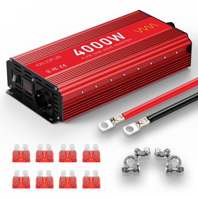 KALIOFUN 순수 정현파 인버터 220V 60HZ 태양광 캠핑용 KC인증, 4000W-12V-220V, 1개