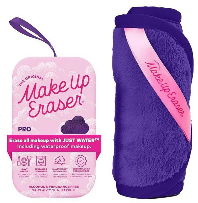 오리지널 MakeUp Eraser PRO 방수 마스카라 아이라이너 파운데이션 립스틱 자외선 차단제 등을 포함한 물만으로 모든 메이크업을 쉽게 제거할 수 있습니다 베리 블루 1개